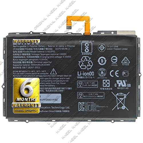 KAEEL ORIGINAL L14D2P31 7000mAh for Lenovo Tab 2 A10-70 10 Inch ZA000001US with 6 Months Warranty.