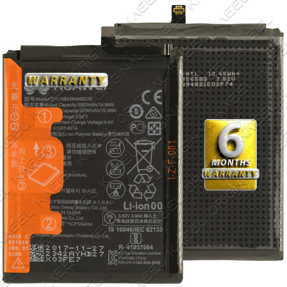 KAEEL ORIGINAL HB436486ECW Battery 4000mAh for Huawei Mate 10 Mate 10 Pro P20 Pro AL00 L09 L29 TL00 with 6 Months Warranty.