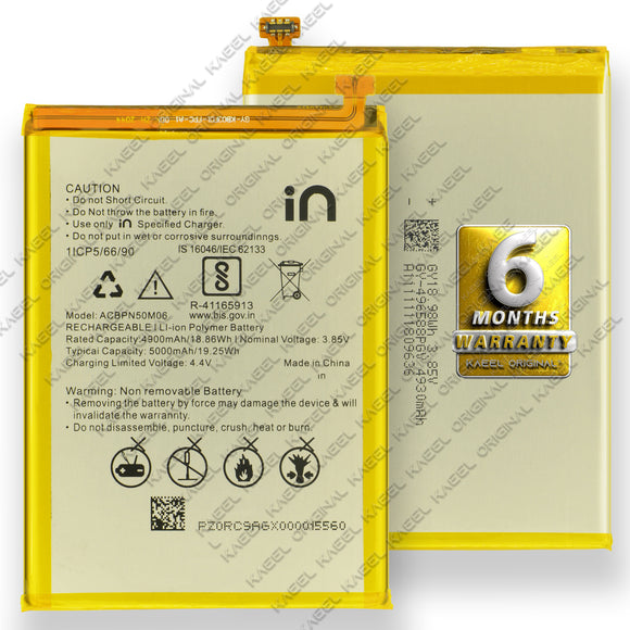 KAEEL ORIGINAL ACBPN50M06 for Micromax in Note 1 E7746 / in Note 1 18W Fast Charging with 6 Months Warranty*